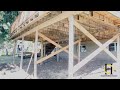 DIY - Deck Collapse - HOW TO STOP A DECK FROM SWAYING (EASY FIX) Add deck cross bracing