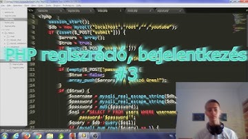 PHP #3 Regisztráció, Bejelentkezés