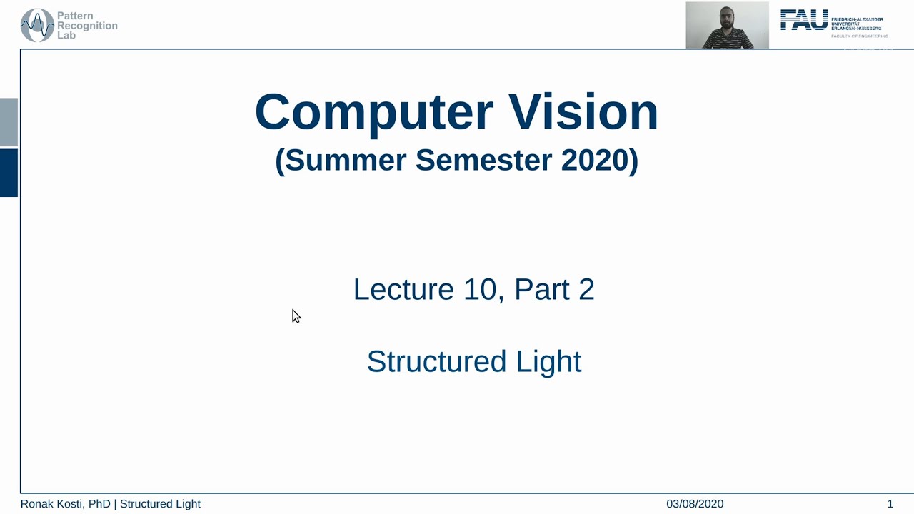 Structured Light (Lecture 10, Part 2)