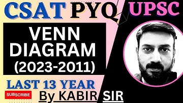 CSAT Venn Diagram, PYQ Topic wise, UPSC IAS Prelims Solved paper, Complete Video
