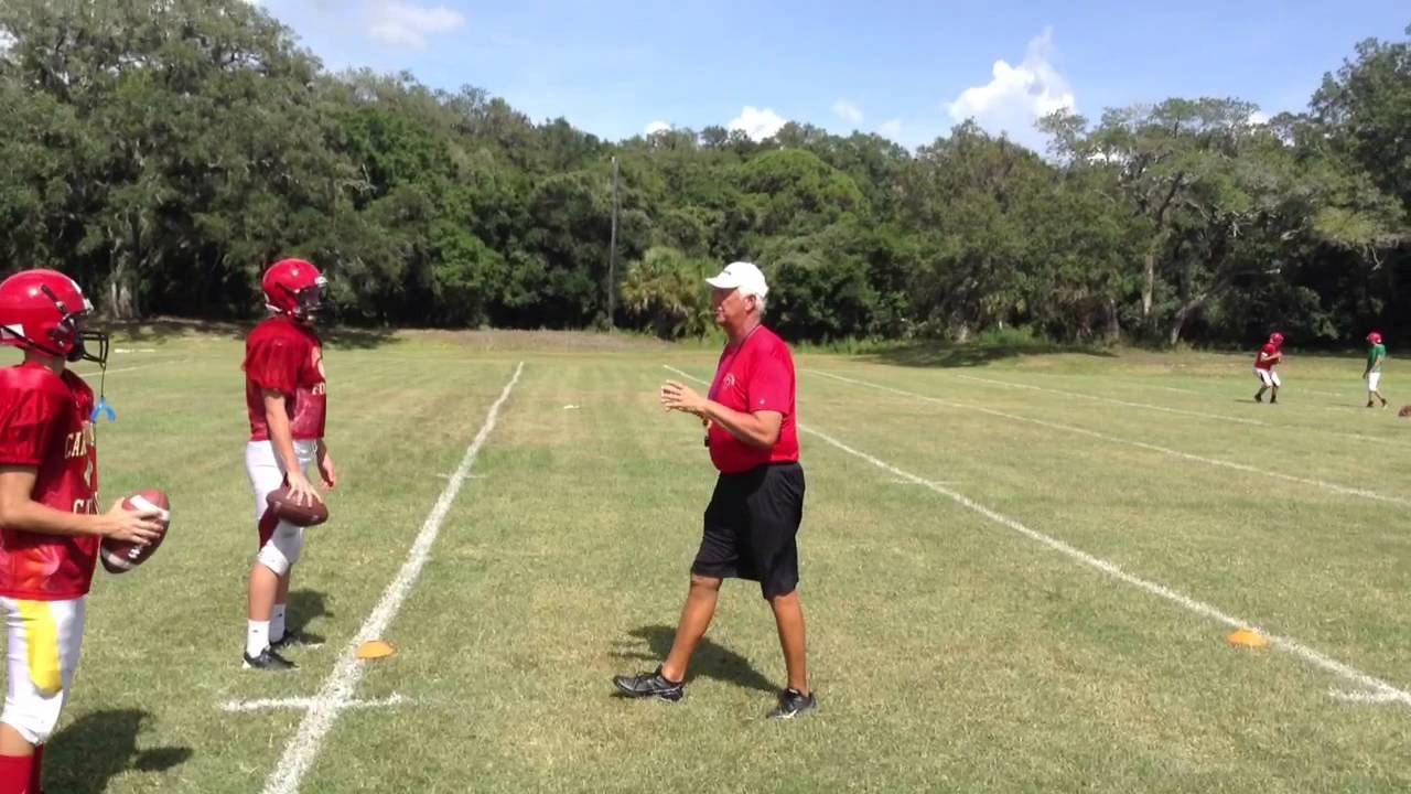Paul Maechtle coaches receivers at Cardinal Mooney