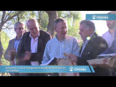Schiaretti y Calvo inauguraron desagües pluviales en Las Varillas - Schiaretti y Calvo inauguraron desagües pluviales en Las Varillas