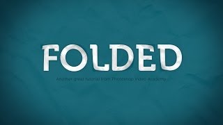 How to Create a Folded Paper Text Effect in Photoshop