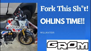 8th Mod for my 2022 Honda Grom SP - Ohlins Front Fork Kit (FDK 112)