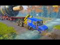 Trucks vs Speed Bumps With Extreme Broken Road Ep54 #snowrunner #speedbumps