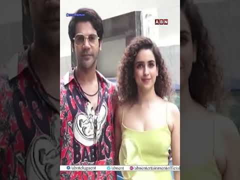 SanyaMalhotra with RajkumarRao Clicked During New Movie HIT Promoting At T Series || ABN ENT SHORTS