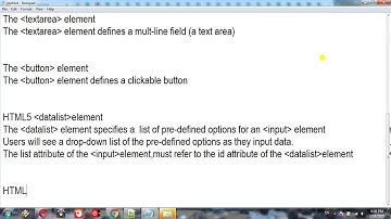 HTML Form Elements,input Element,select Element,Visible Values,Allow Multiple Selections,textarea El