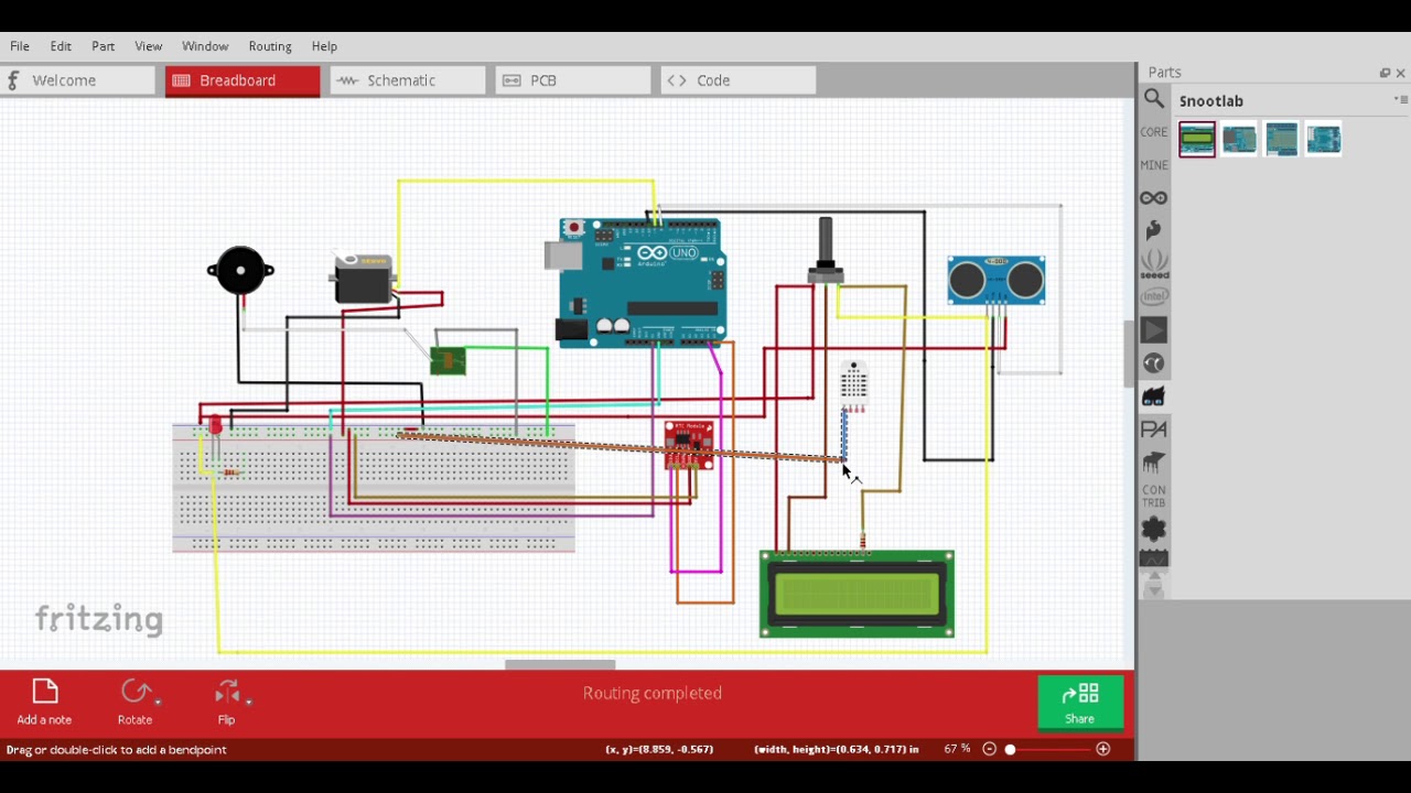 PERANGKAIAN SISTEM KENDALI DENGAN APLIKASI FRITZING II - YouTube