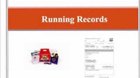 Elementary English Language Arts - Running Records