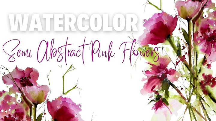 Semi-Abstract Pink Flowers In Watercolor