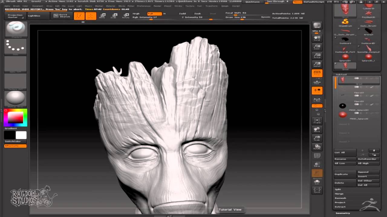 youtube zbrush speed sculpt