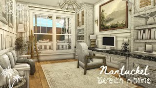 Bloxburg: Two Story Nantucket Beach Mansion | Part 2 | Speed Build