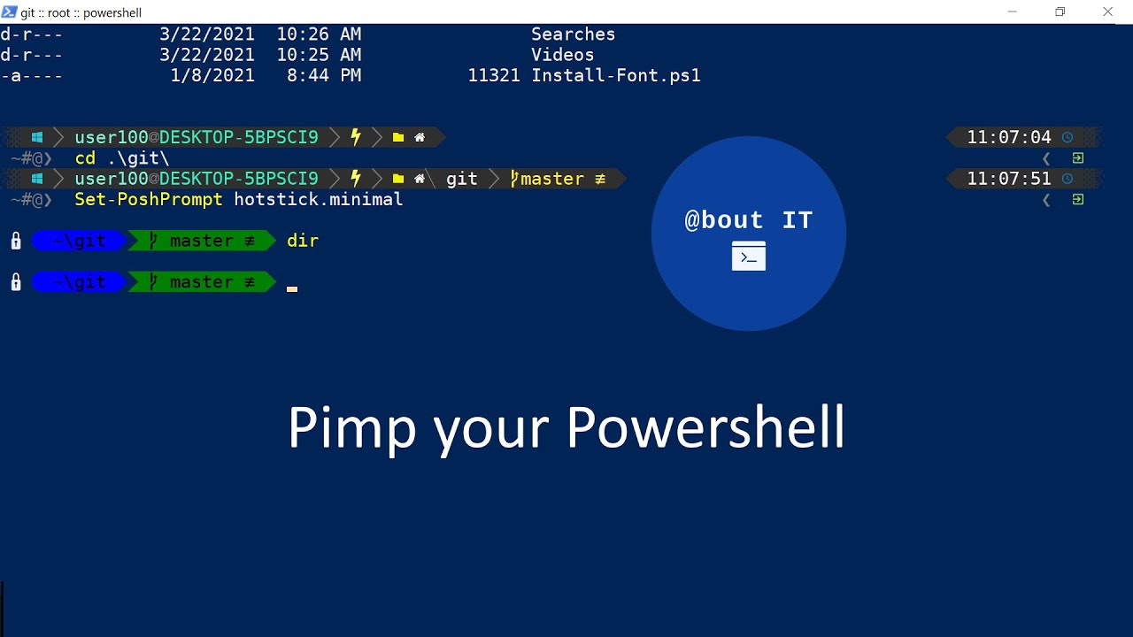 Spice up your Powershell prompt Part 2 | QuickTip - YouTube