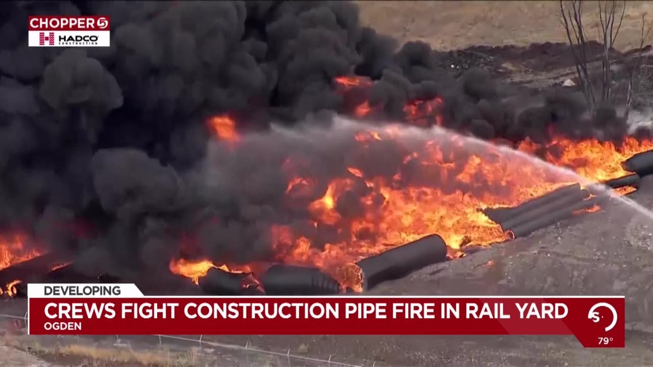 Crews extinguish fire at rail yard in Ogden, cause under investigation ...