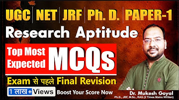#research_aptitude  II UGC NET/JRF II Most Expected MCQ #ugcnetpaper1 #ugcnetjrf #ugcnetexam #swmg