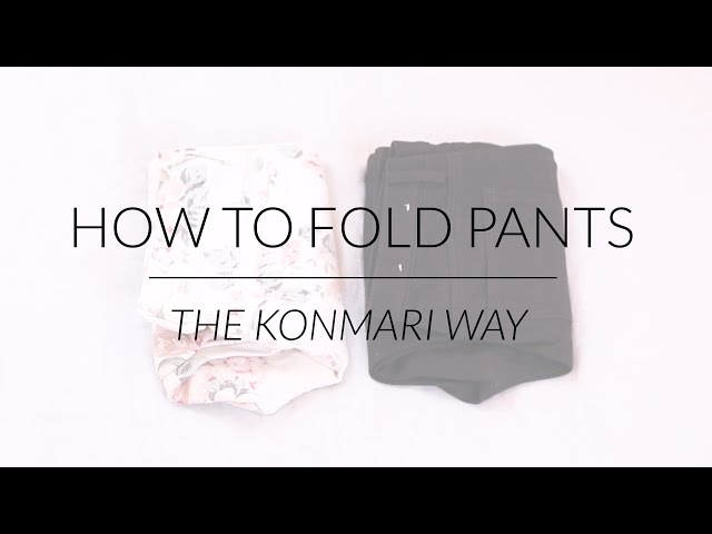 How to fold pants  Konmari method  Folding for all the Family Fold with  me  YouTube