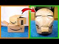 How to make Iron Man helmet with cardboard that opens and closes