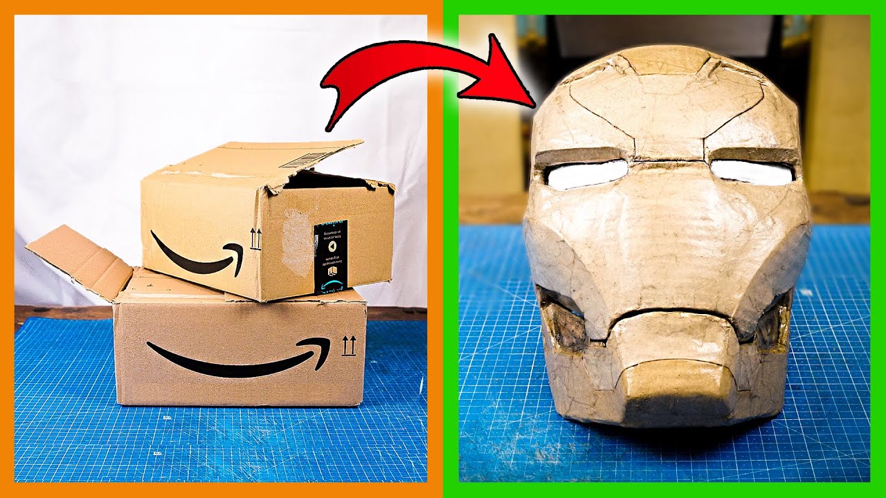 how-to-make-iron-man-helmet-with-cardboard-that-opens-and-closes-youtube