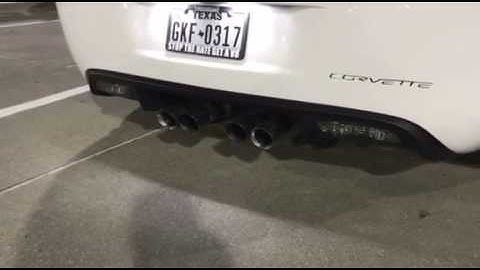 C6 Corvette E85 & Cam LS3 idle with NPP mufflers in sleeper mode then opened!