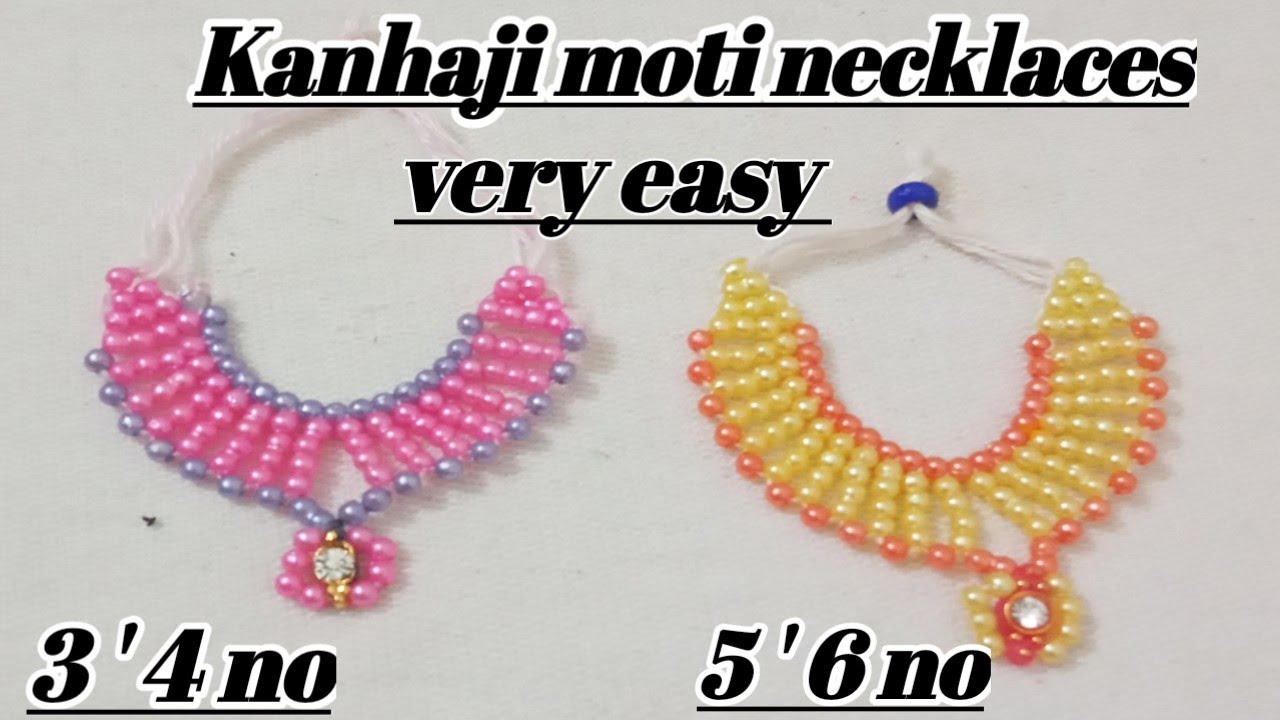 Laddu Gopal ke liye bnaye easily haar moti (pearl) necklaces | kanhaji/thakur ji necklace jewellery