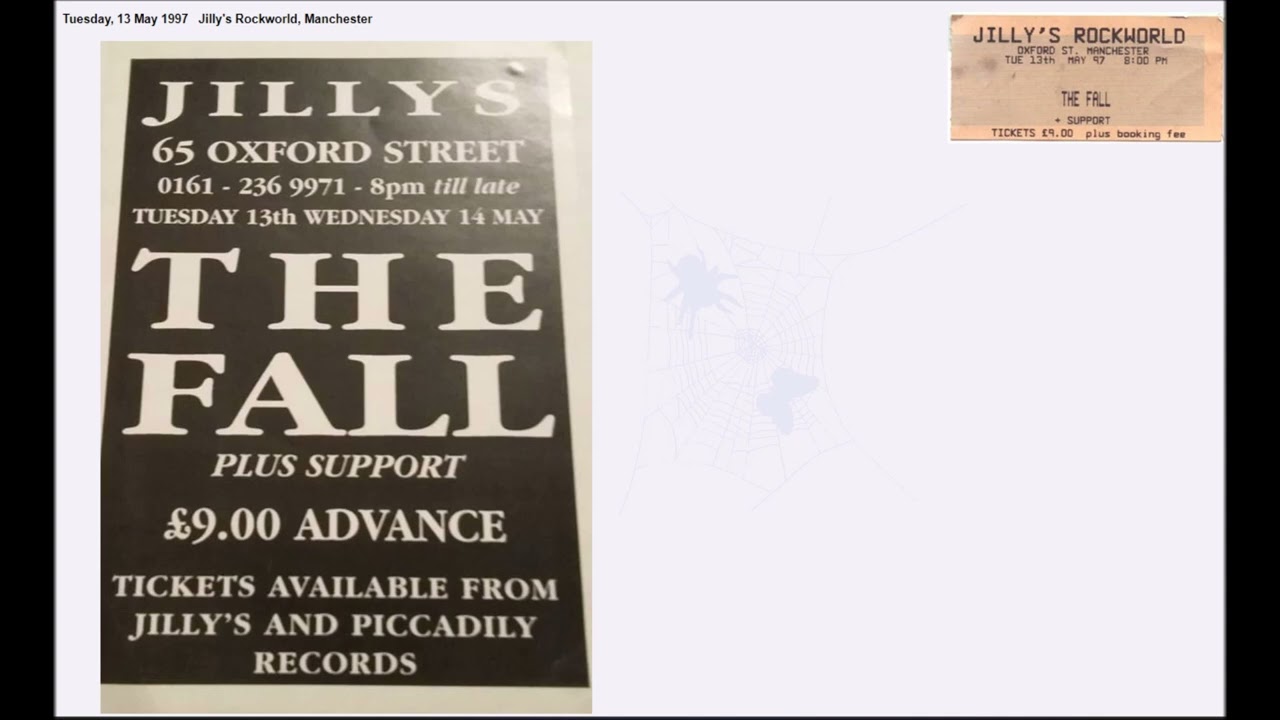 THE FALL + 14 May 1997   Jilly's Rockworld, Manchester