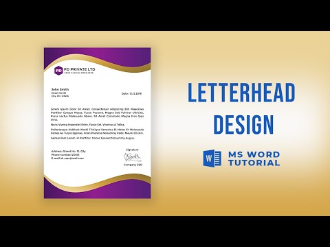 How to Make Letterhead Design in Microsoft Word | letterhead design in