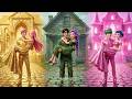 K Pop Demon Hunters Rich Zoey and Mira Family VS Poor Rumi Family VS Green Family -  A Touching Stoy