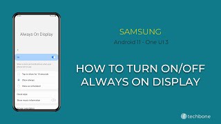 How to Turn On/Off Always on Display - Samsung [Android 11 - One UI 3]