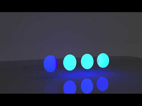 Light animation with small jumping balls