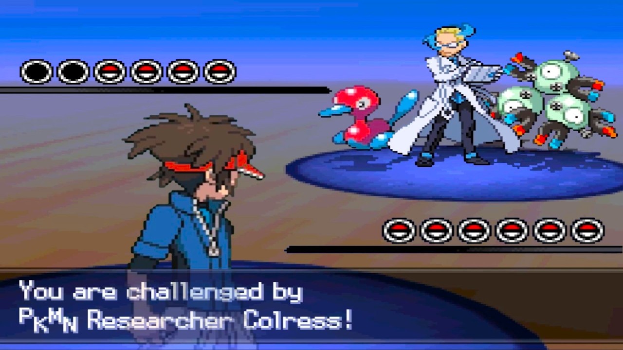 Pokemon Blinding White 2 - против команды Plasma Colress (1-й бой, режим Hardcore)