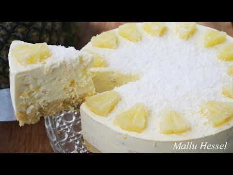 Receita de Torta de abacaxi gelada  - Mallu Hessel