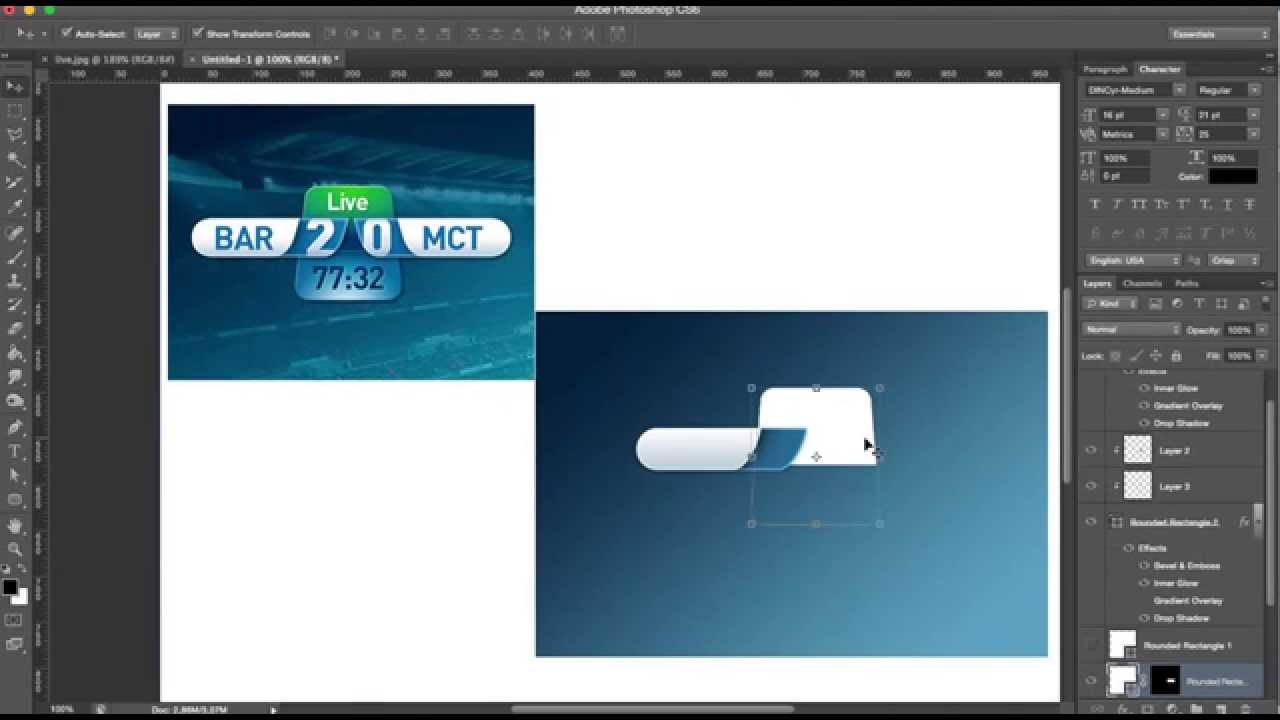 Photoshop Tutorial Design Scoreboard Part1 Youtube