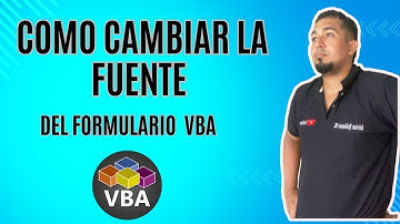 Como Cambiar la fuente desde nuestro formulario en VBA en Excel Cap 6 #sepamosexcel #sepamosexcelvba
