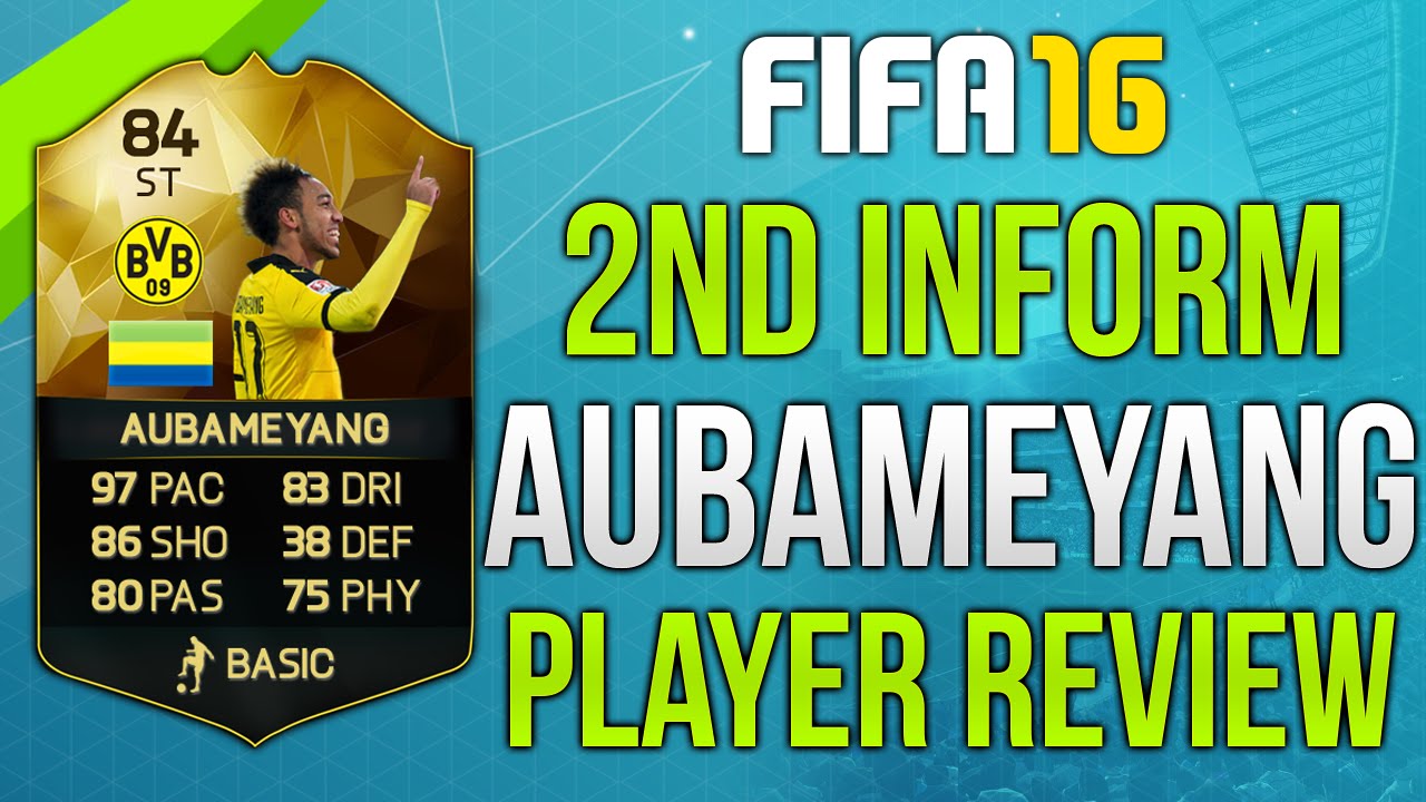 FIFA 16 SIF Aubameyang Review (84) Fifa 16 Ultimate Team Player Review!