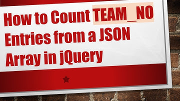 How to Count TEAM_NO Entries from a JSON Array in jQuery