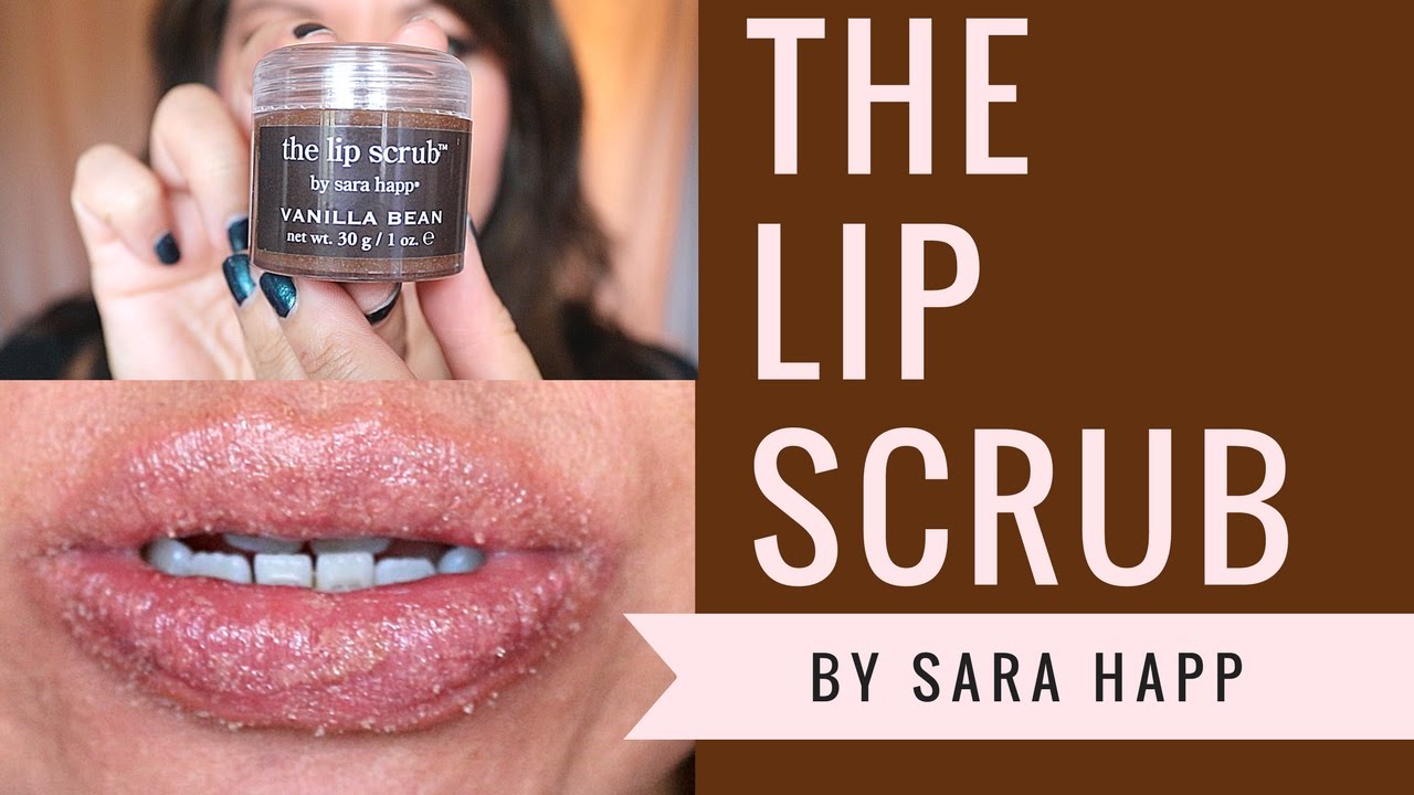 Testing the lip scrub by sara happ Beauty News with Angela Cruz YouTube