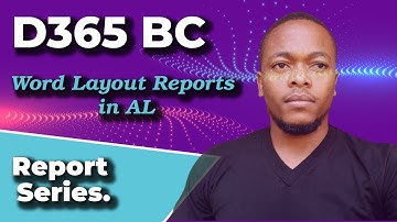 Create a new word layout report in Microsoft Dynamics 365 Business Central.