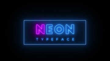 Neon Typeface (Motion Array After Effects Template)