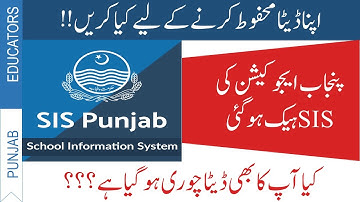 SIS Application Hacked 2020 | School Education Department Punjab News Update