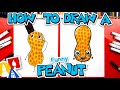 How to draw a funny cartoon peanut