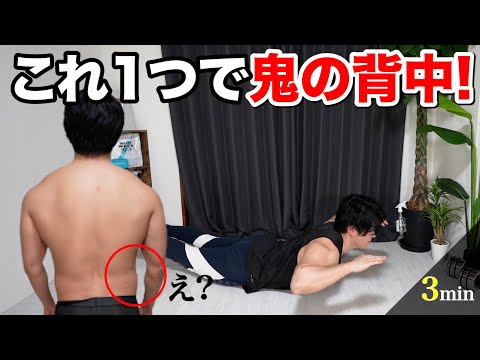 【効きすぎ注意】継続すれば最速で鬼の背中を鍛える筋トレ