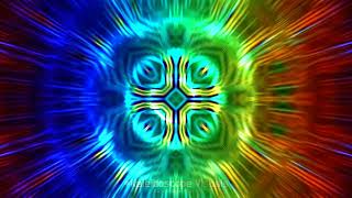 Rainbow Wave Kaleidoscope Art with New Age Dreamy Piano Music, Kaleidoscope Visuals 4K