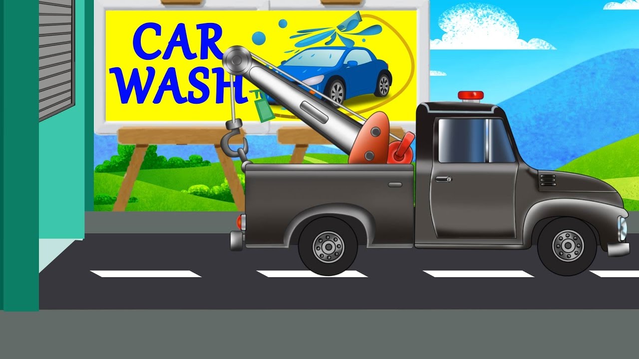 Tow Truck Car Wash Videos for Kids and childrens YouTube