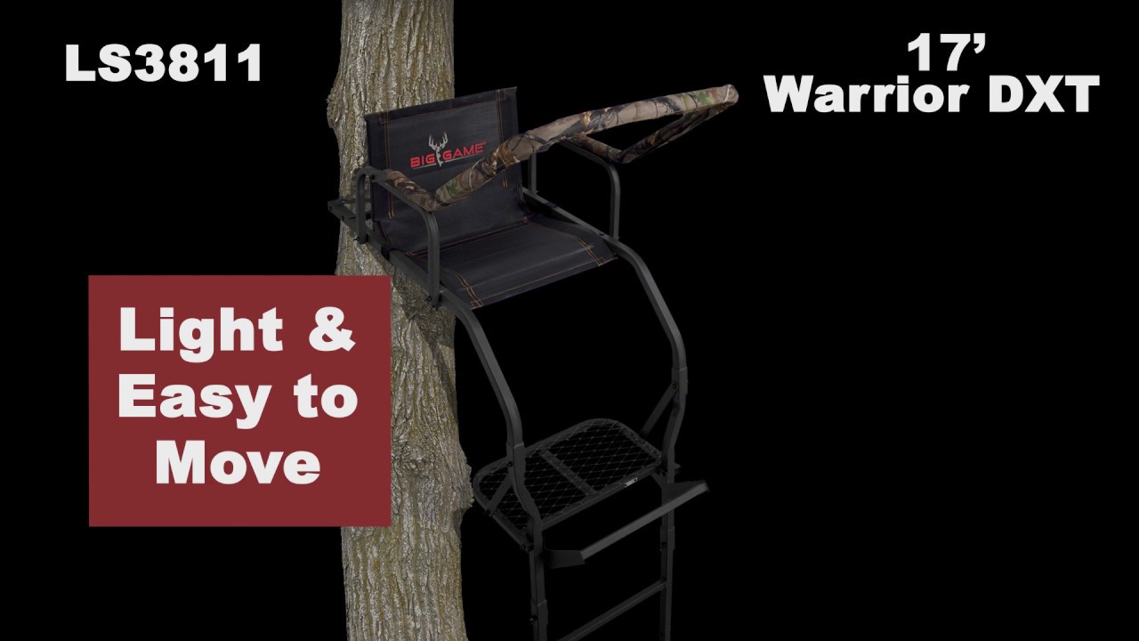 BG - LS3811 Warrior DXT 17' Ladder stand - YouTube