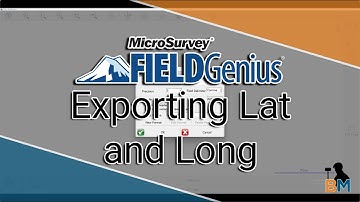 MicroSurvey FieldGenius How To: Exporting Lat and Long | Bench Mark