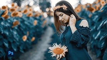 Dark Blue Color Grading Effect Photoshop -Photoshop Tutorial