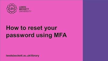 How to reset your password using multi-factor authentication