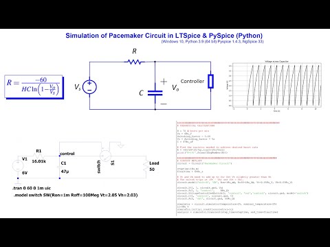 How to simulate a pacemaker circuit in LTSPICE and PYSPICE