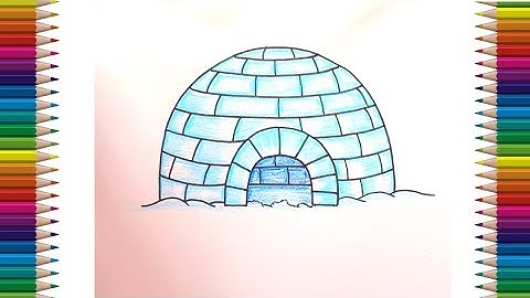 Igloo Drawing | How to Draw an easy igloo