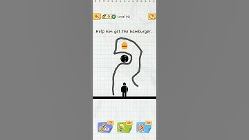 Draw 2 Save Level 70 Help him get the hamburger. Stickman Puzzle Brain Train Short Video #draw2save